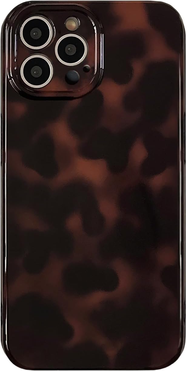 Aesthetic Tortoise Shell Phone Case for iPhone 16 Pro 6.3in,Retro Cool Girl Leopard Print Brown Amber Trendy Full Camera Protective Cover for iPhone 16pro 6.3" by Reezaddin