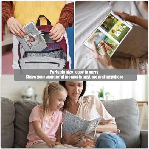 Photo Album 4x6 100 Pockets, Slip-in Picture Albums, Linen Cover Top Loader Vertical Pockets Albums for Baby, Kids Boy Girls, Wedding, Family, Anniversary, Grey - Image 5