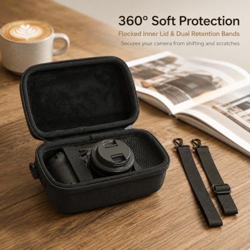 Small EVA Camera Case for Mirrorless and Compact Cameras, Black - Image 3