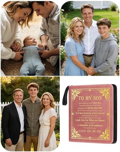 Son Leather Photo Album 4x6 100 Photos, Memory DIY Scrapbook with 25 Sheets and 20 Blank Kraft Sheets, Children's Growth Album Book for Son Kids Birthday Gift Graduation Gift ﻿ - Image 6