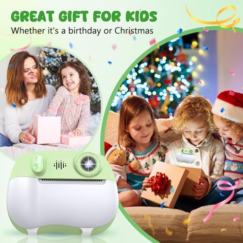 Kids Camera Instant Print 1080P Front Rear Dual Selfie - Toddler Cameras with Digital Video Games,32GB & 5-Color Print Paper/ 250 Photos,Easy to Use & Great Toys Gifts for Boys Girls, Ages 3-12 Green - Image 5