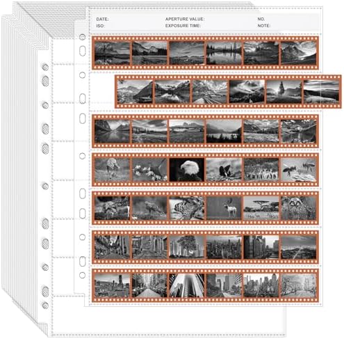 35mm Film Holder 135-7, Acid Free Film Negative Sleeves, 35mm Negative Sleeves for Film Negative Storage, Pack of 120, Up to 5040 Frames by ENPOINT