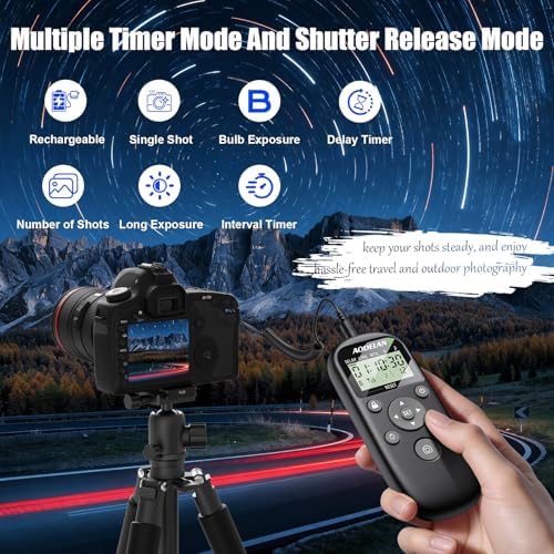 Rechargeable Intervalometer Timer Shutter Release Remote with LCD Screen - Image 2