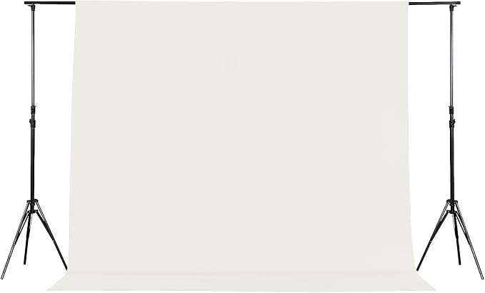 Joccun 7X10FT Ivory Backdrop Background for Photography,Polyester Backdrop Curtain Background Screen for Photography,Photoshoot,Video Recording,Studio(7X10ft,Ivory) by Joccun