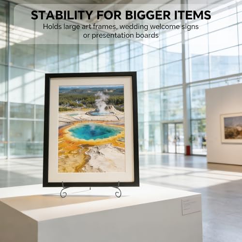 Artliving Plate Stands for Display, 17 Inch Black Iron Easel Plate Display Photo Holder Stand, Displays Picture Frames, Decorative Plates, Tablets and Art (2 pack) - Image 3