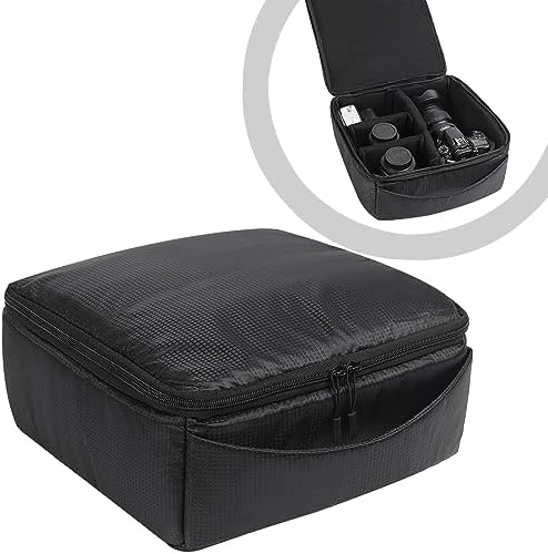 Water Resistant Camera Insert Bag DSLR SLR Camera Case Upgraded Version and Lens Storage Carrying Case (Black) by AYVANBER