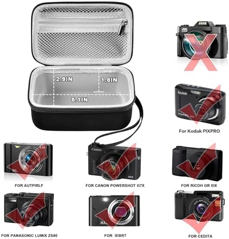 Digital Camera Case for Travelers & Vloggers, Case Only, Gray Inner - Image 2