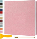 Photo Album Self Adhesive Pages 11x10.6 Scrapbook Pink 40 Pages by Semfalbuums