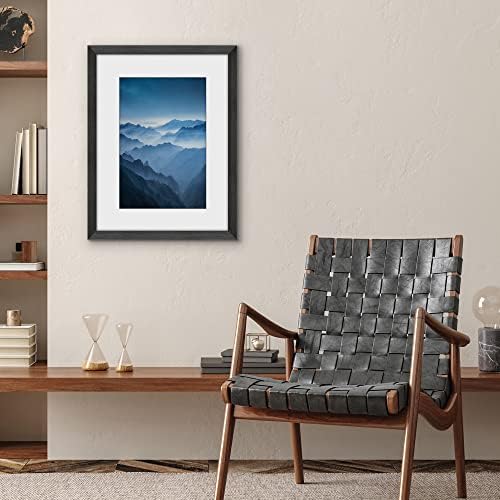Americanflat 18x24 Poster Frame - Matted to 12x18 - Black - Image 6