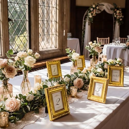 6 Pcs 2 x 3 Inch Small Gold Picture Frames Bulk Vintage - Image 4