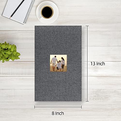potricher Photo Album 4x6 Pictures, 300 Pockets, Linen Cover, Gray - Image 2