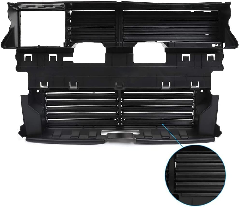PartsFlow Enlarged Air Intake Radiator Shutter Grille w/o Actuator Compatible with 2013-2016 Ford Fusion with Adaptive Cruise Control - Image 3
