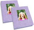 Vienrose 4x6 Mini Photo Album, 2 Pack, 52 Photos, Purple by Vienrose