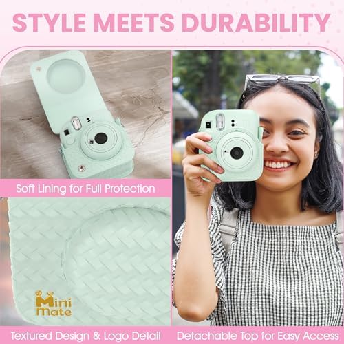 Fujifilm Instax Mini 12 Instant Camera Mint Green + Minimate Custom Designed Case + Fuji Instax Film 10 Sheets & Photo Album - Image 6
