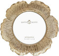 Circular Gold Floral Photo Frame / 4x4 In | For Tabletop Display | Perfect for Home Decor, Wedding, Graduation, Or Milestone Photos by GIFTYGIFTY
