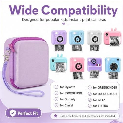 PAIYULE Kids Instant Print Camera Case for ESOXOFFORE for Dylanto Purple - Image 2