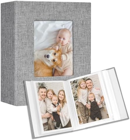 Vienrose 4x6 Small Photo Album, 2 Pack, 100 Photos, Grey by Vienrose