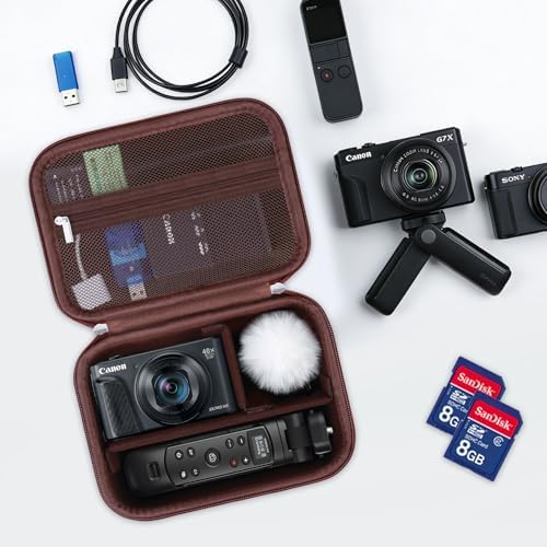 BOVKE Case for Canon G7X Mark III II/PowerShot SX740 SX730 Camera, Brown - Image 7