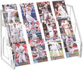 CELSOL Upgraded 3 Tier Acrylic Card Display Stand, Clear Display for Trading Cards, Greeting Cards, Sports Cards, Postcards, Stickers & Brochures, Easy Snap-On, Increased Height & Thickness for Better Presentation by Unknown