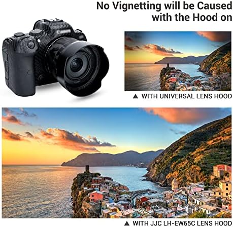 Reversible Tulip Lens Hood for Canon RF 16mm f/2.8 STM Lens, Lens Protector Replaces Canon EW-65C on Canon EOS R6 II R5 II R10 R8 R3 RP R Camera, Allow to Attach 43mm Filter and Snap-on Lens Cap - Image 4
