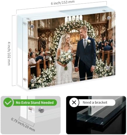 3Pack 4x6 Inch Clean Acrylic Picture Magnetic Frames - Image 4
