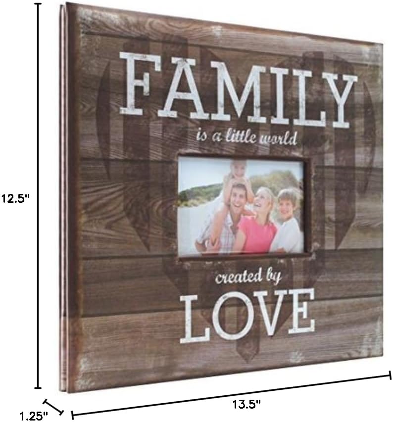 MCS MBI 12.5x13.5 Inch "Family is a Little World Created by Love" Scrapbook Album with 12x12 Inch Pages with Photo Opening, Brown (860080) - Image 5