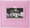 Pioneer Photo Albums 200-Pocket Gingham Fabric Frame Cover Photo Album for 4 by 6-Inch Prints, Pink by PioneerPhotoAlbums