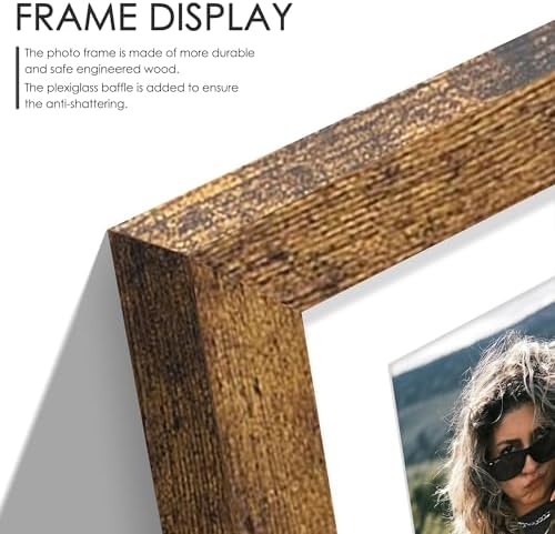 DUENPY 8x10 Double Frame For 2 4x6 Photos Brown - Image 5