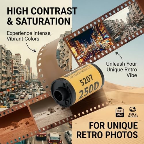 35mm Color Print Film, 35mm Film Colour Wide Exposure Range ECN 2 Film Roll Camera Film for 135 Camera (8 Sheet) - Image 3