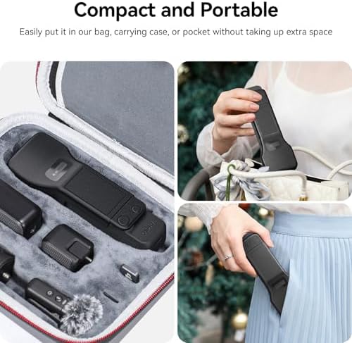 AMAZEAR Gimbal Screen Protective Cover for DJI OSMO Pocket 4/3/Xtra Muse, Pocket4 Accessories Portable Lens Cap Hard Case with Soft Lining for Carry/Protection/Storage, Quick Open/Close, Black - Image 3