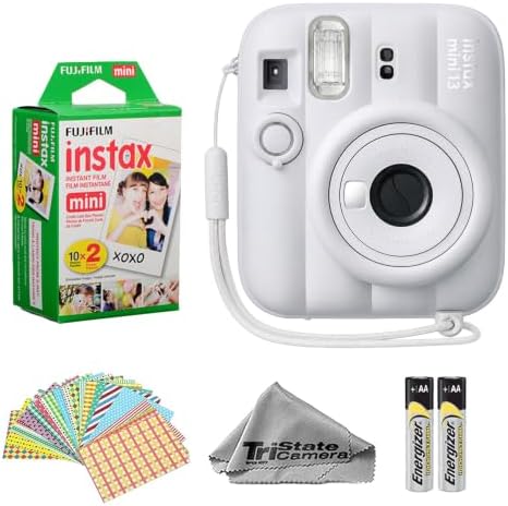 Fujifilm Instax Mini 13 Clay White Instant Camera with 20-Sheet Film by FUJIFILM