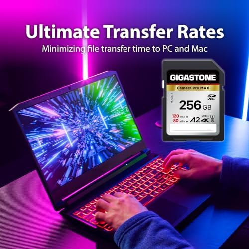 【5-Years Data Recovery】 GIGASTONE 256GB SD Card 4K Camera Pro MAX, UHS-I A2 4K SDXC Memory Card High Speed 4K UHD Video Speed up to 170MB/s Compatible with Kodak Digital Camera with 1 Mini case - Image 5