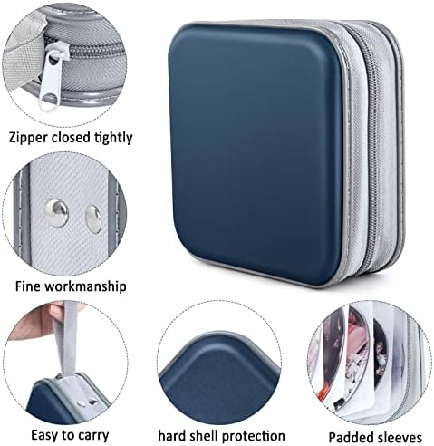 40‑Capacity Hard Plastic CD/DVD Binder for Car, Home & Travel - Image 2
