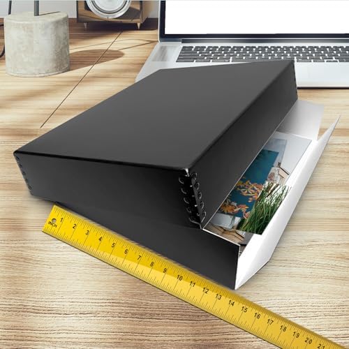 Golden State Art, Drop Front Archival Storage Box, 13.75"x19.75"x3"-Black - Image 4