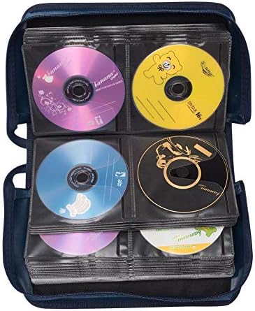 Capacity CD/DVD case Wallet, Storage,Holder,Booklet (128 Blue) - Image 5
