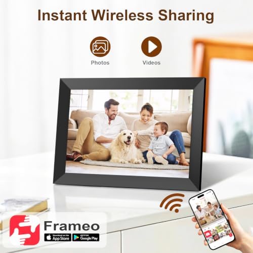 Frameo 10.1 Inch WiFi Digital Picture Frame, Digital Photo Frame with 1280x800 HD IPS Touch Screen, Auto-Rotate, Wall Mountable, Easy Setup to Share Moments Instantly via Frameo App, Gifts for Mom - Image 2