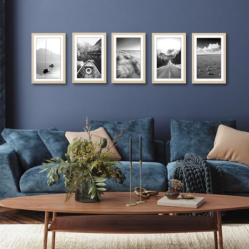Americanflat 11x17 Picture Frame 5-Pack - Matted to 9x15 - Natural Oak - Image 5