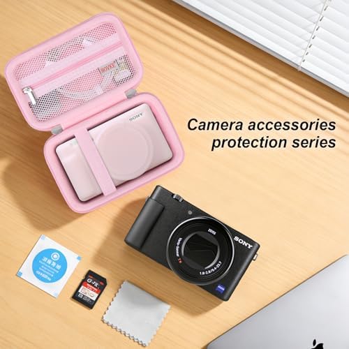 BOVKE 2-in-1 Camera Case Bundle Set for Sony ZV-1 Digital Camera, Pink - Image 6