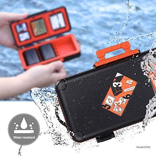 LENSGO Camera Battery Memory Card Case, Memory Card Hard Protector Case Water-Resistant Anti-Shock Compact Camera Battery Card Storage Box - Image 6