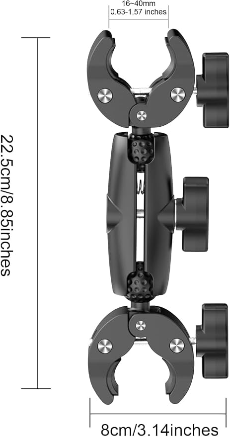 2 Pcs SuperClamp Double Camera Clamp with Dual Mount Bracket and Magic Arm Ball Head - Versatile Photography Accessory for Light Stands, Reflectors, Umbrellas, Tripods, and Tables - Image 7
