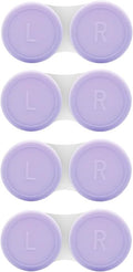 Vastsoon 4 Pack Contact Lens Case, Contact Solution Soaking Case Replacement Kit for Travel, Daily Use (Purple) by Vastsoon