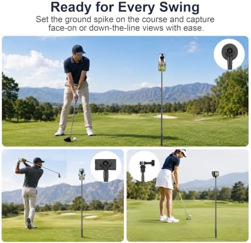 Golf Monopod, Magnetic Phone Stand for Golf Swing Recording - Image 4