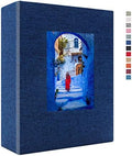 Vienrose 4x6 Photo Album,100 Pockets,Linen Cover with Window,Blue by Vienrose