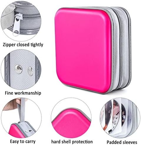 48‑Capacity Hard Plastic CD/DVD Binder for Car, Home & Travel - Image 2