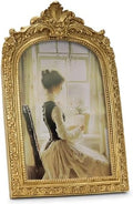 Vintage Picture Frame, Gold Vintage Arched Frame, Gold, 4x6 Inch by GEEKLEAF