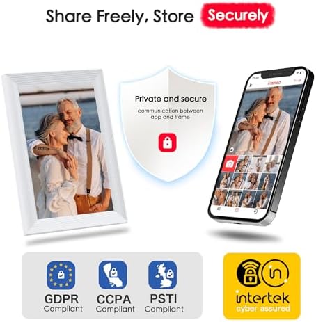 Frameo 10.1" Digital Picture Frame WiFi 32GB, Birthday Gifts for Mom, Women - Image 6