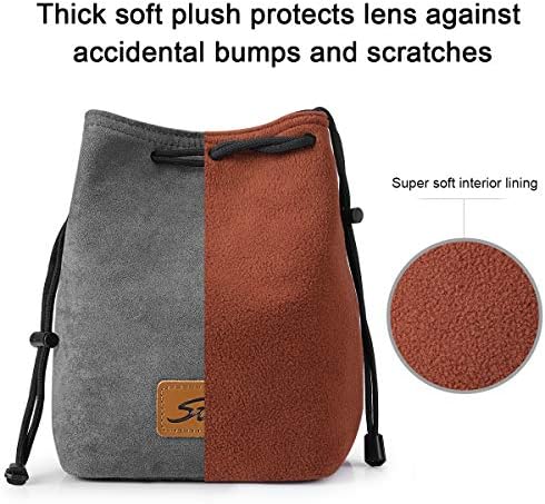 S-ZONE Soft Camera Bag DSLR Insert Handbag Drawstring Lens Case - Image 5