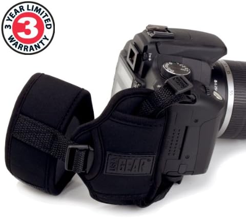 USA GEAR DualGRIP Professional Grip Camera Wrist Hand Strap with Neoprene Design and Metal Plate - Compatible with Canon, Fujifilm, Nikon, Sony, and more DSLR, Mirrorless, Point & Shoot Camera (Black) - Image 2