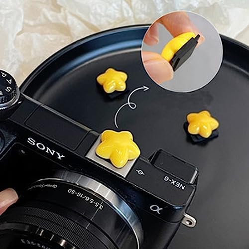 ZOSTLAND Unique SLR Camera Hot Shoe Boot Cover Cap,King Shoe Protector,Compatible with Sony Fuji Canon Nikon Pentax Leical Gift (2PCS Star) - Image 2