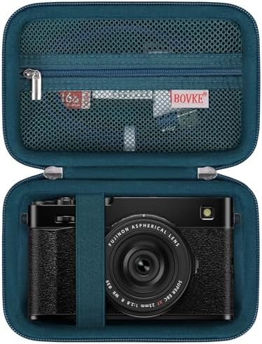 BOVKE Hard Carrying Case for FUJIFILM X-E5 Mirrorless Digital Camera, Extra Mesh Pocket for Batteries, SD Card, Charging Cables and More Additional Accessories, Blue by BOVKE